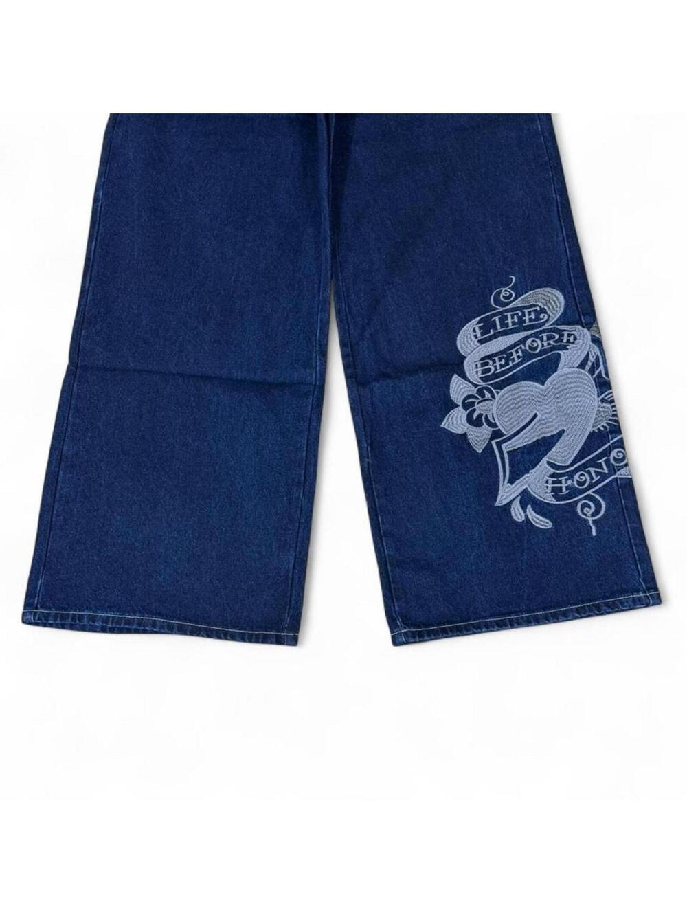 ED HARDY wide leg tiger print denim jeans - Picture 4 of 8